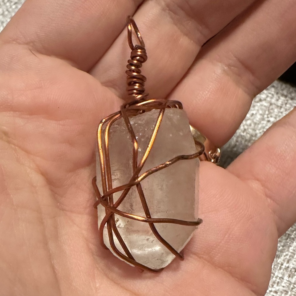 Wire Wrapped Quartz Pendant - Picture 5 of 8